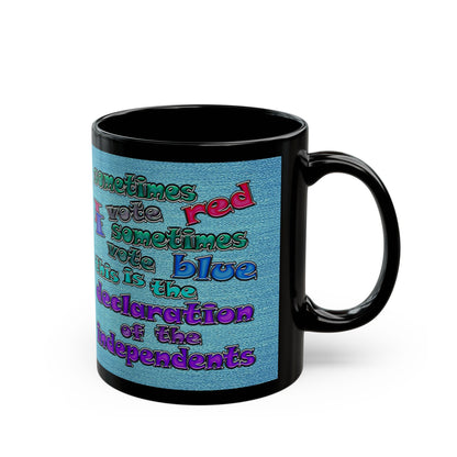 declaration of the independents - Black Mug (faded blue)