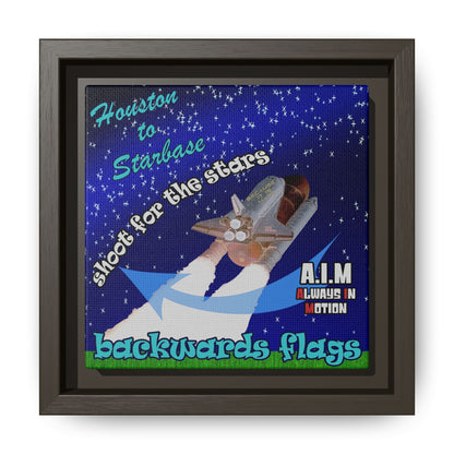 shoot for the stars - framed canvas art ('snoops' background)