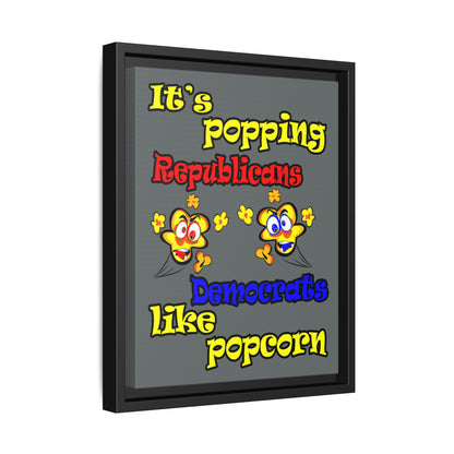 popping like popcorn - framed canvas art (dark grey)