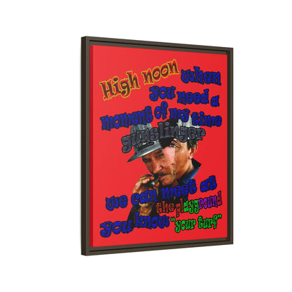 high noon - framed canvas art (red)