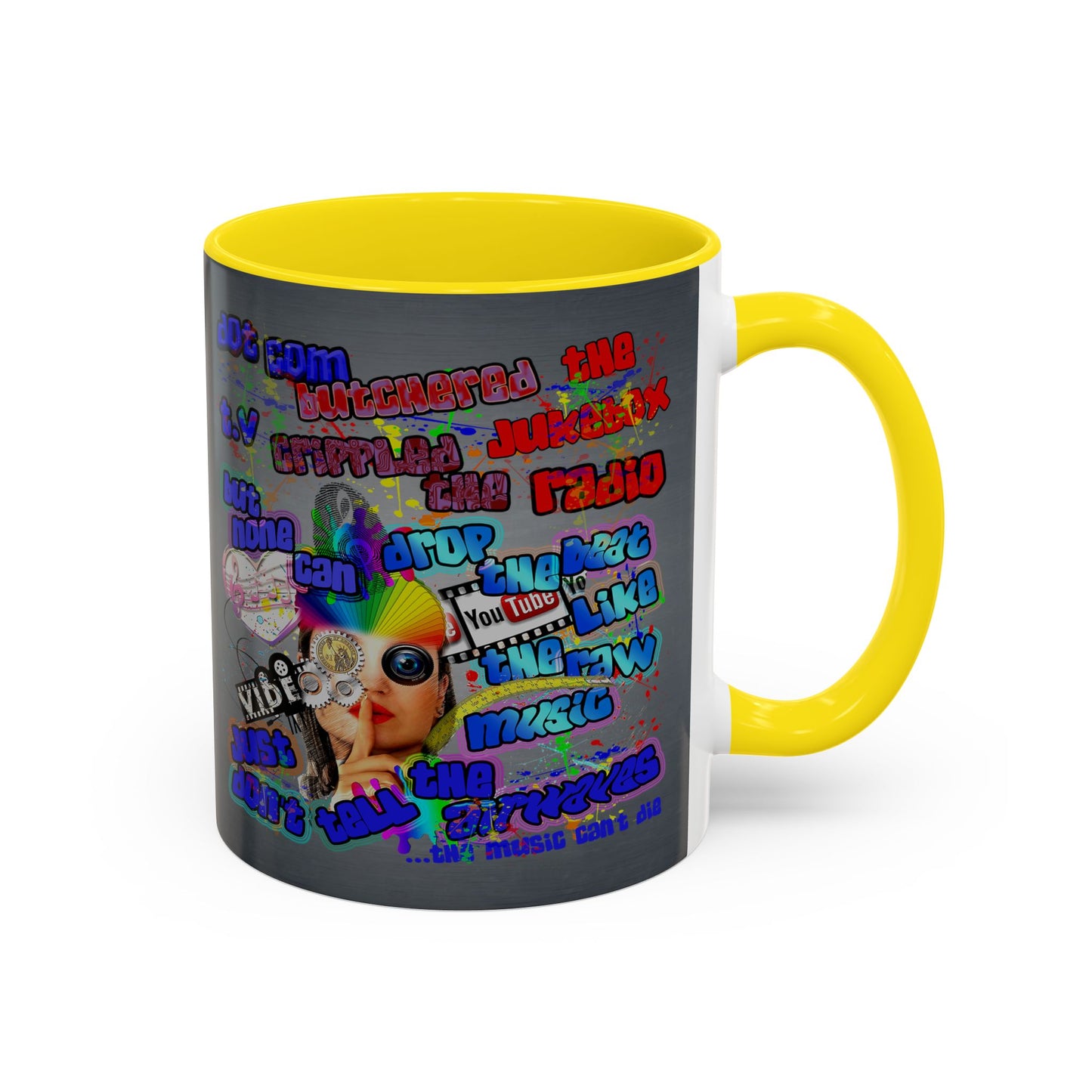 drop the beat - Accent Mug (grey-light grey)