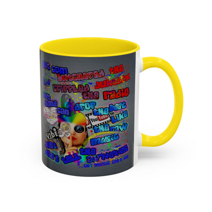 drop the beat - Accent Mug (grey-light grey)