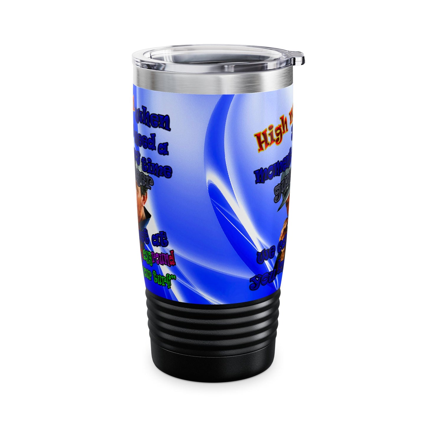high noon - Ringneck Tumbler, 20oz (blue-white wave)