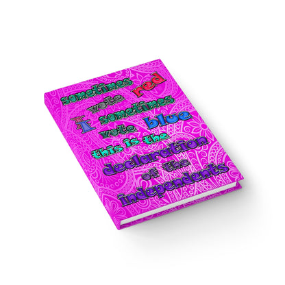 declaration of the independents - journal-blank (pink swirl)
