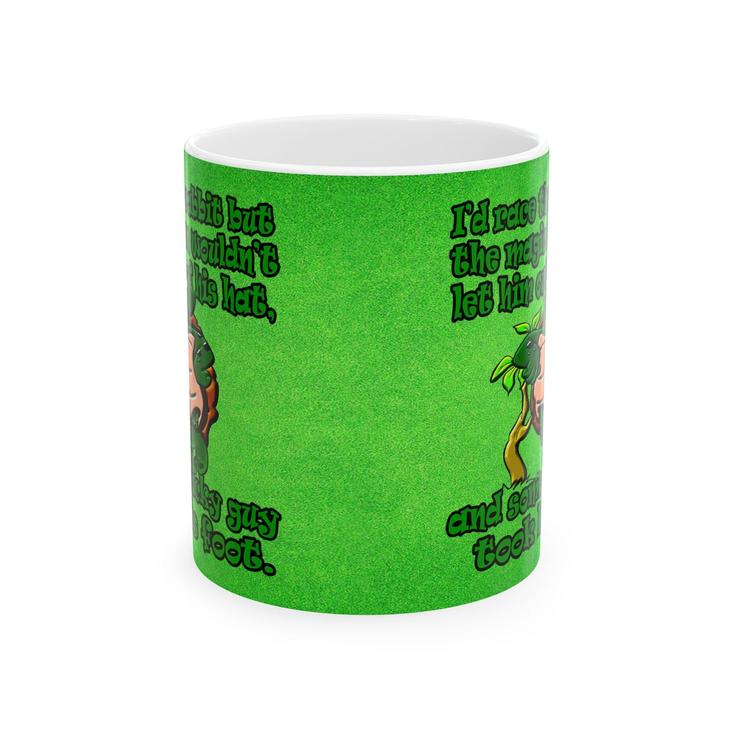 turtle race - White Mug (green turf)