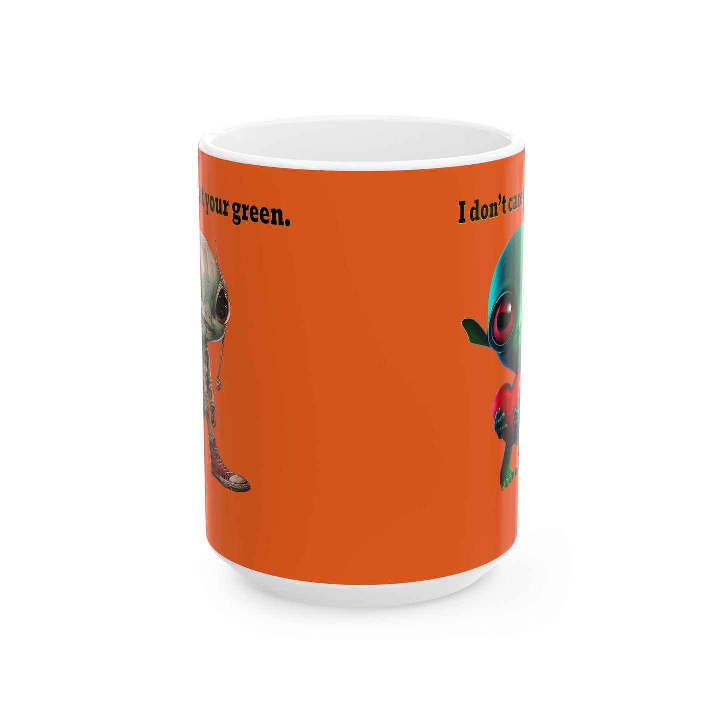 I don't care that your grey - White Mug (orange)