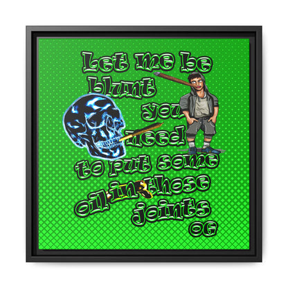 og - framed canvas art (logo green)