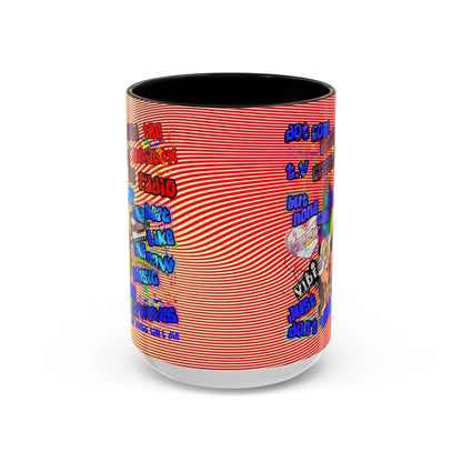 drop the beat - Accent Mug (yellow-orange wave)