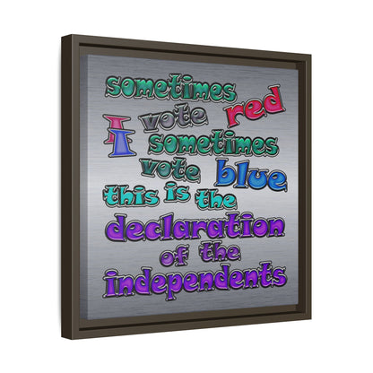 declaration of the independents - framed canvas art (brushed nickel)