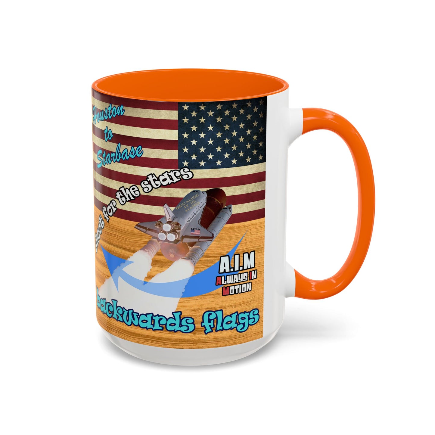 shoot for the stars - Accent Mug (butterscotch wood finish)