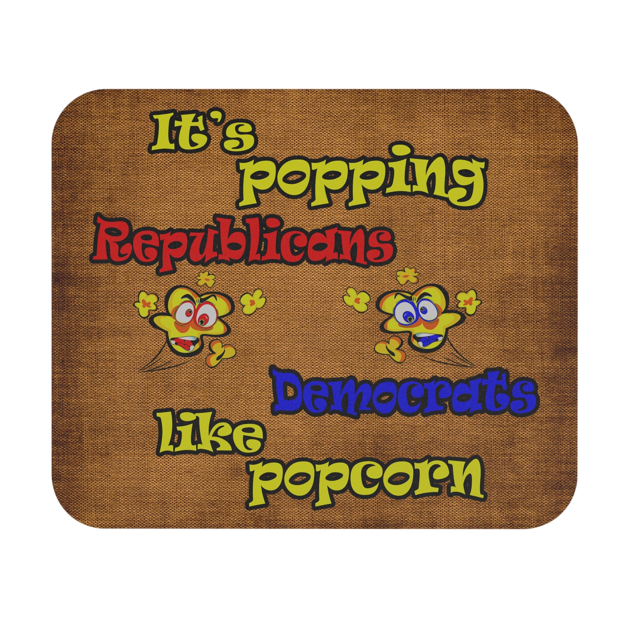 popping like popcorn - Mouse Pad (Rectangle) (brown papyrus)