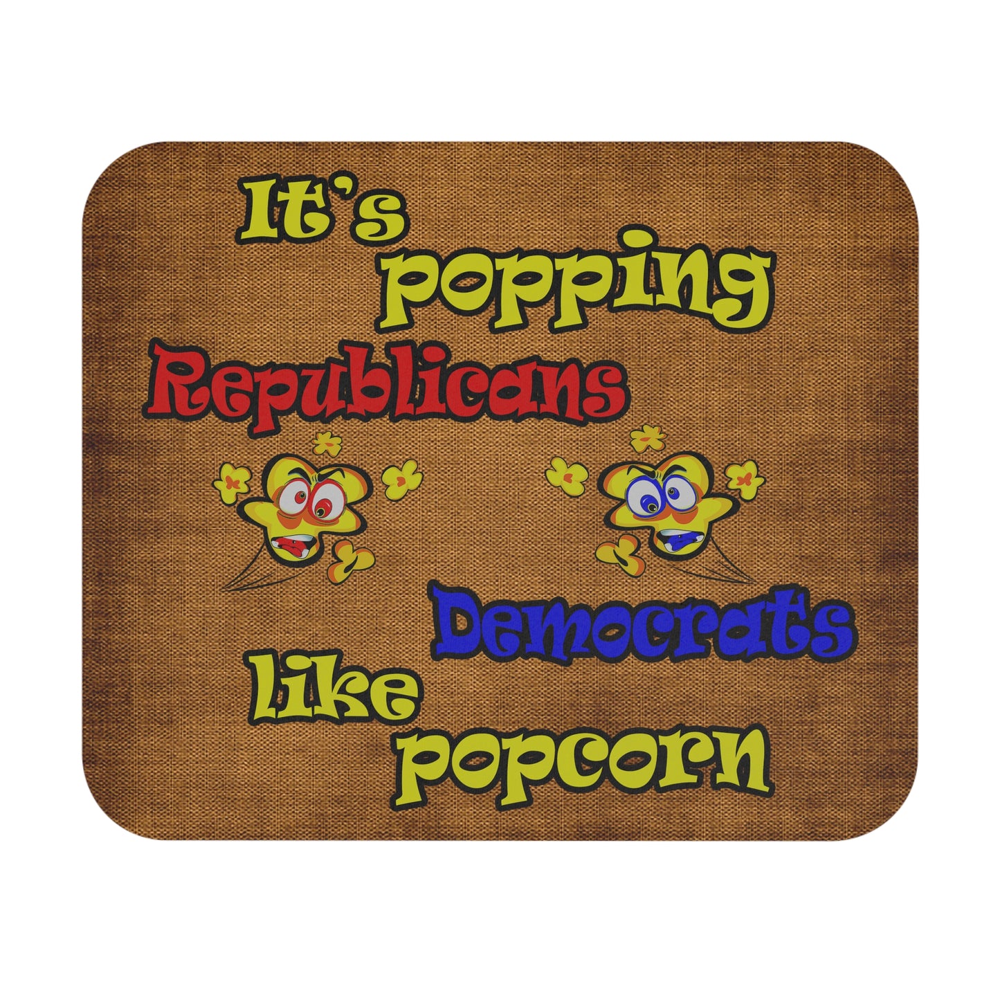 popping like popcorn - Mouse Pad (Rectangle) (brown papyrus)