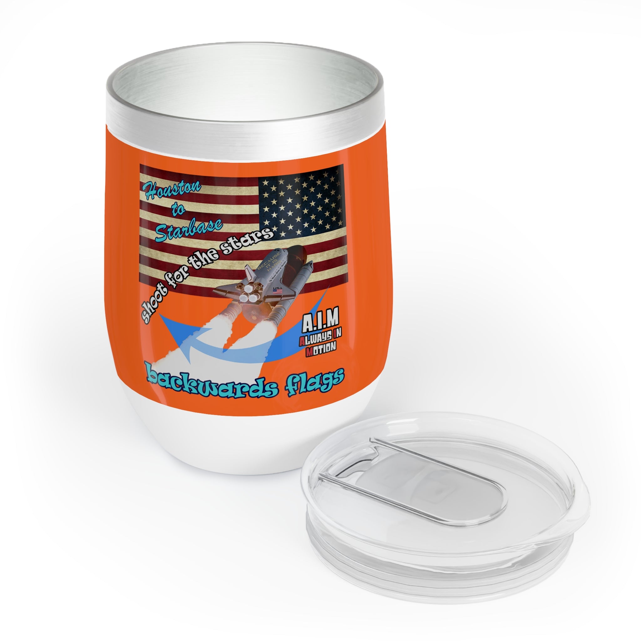 shoot for the stars - Chill Wine Tumbler (orange)