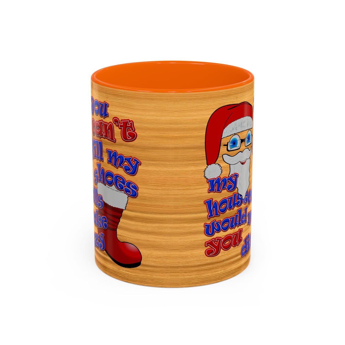 santa's shoes - Accent Mug (butterscotch wood finish)