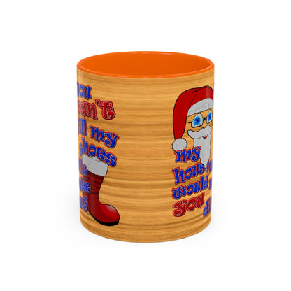 santa's shoes - Accent Mug (butterscotch wood finish)