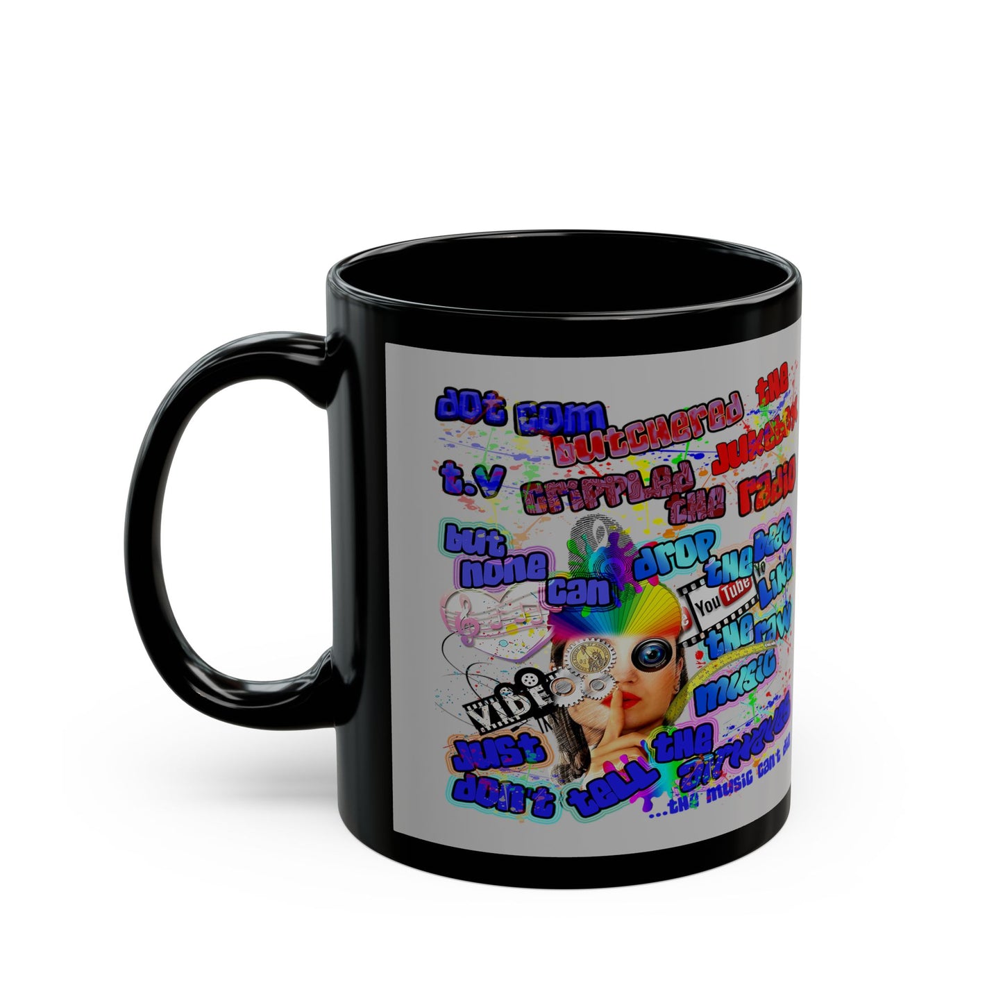 drop the beat - Black Mug (light grey)