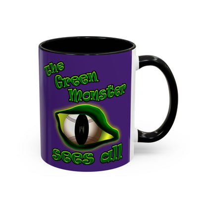 green monster - Accent Mug (purple)