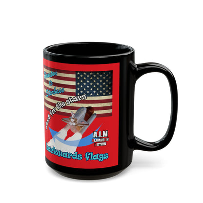 shoot for the stars - Black Mug (red)