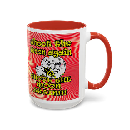 shoot the moon again - Accent Mug (yellow-orange wave)