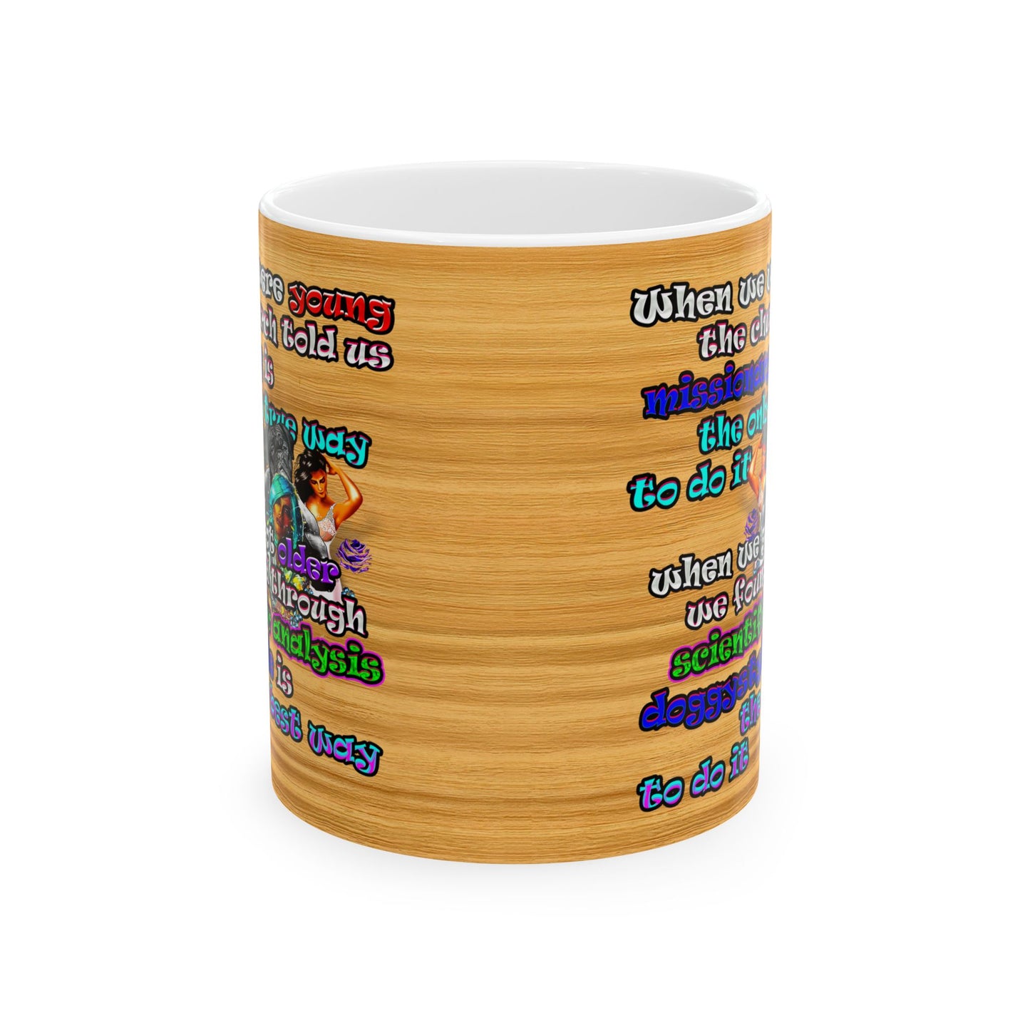 doggystyle - White Mug (butterscotch wood finish)