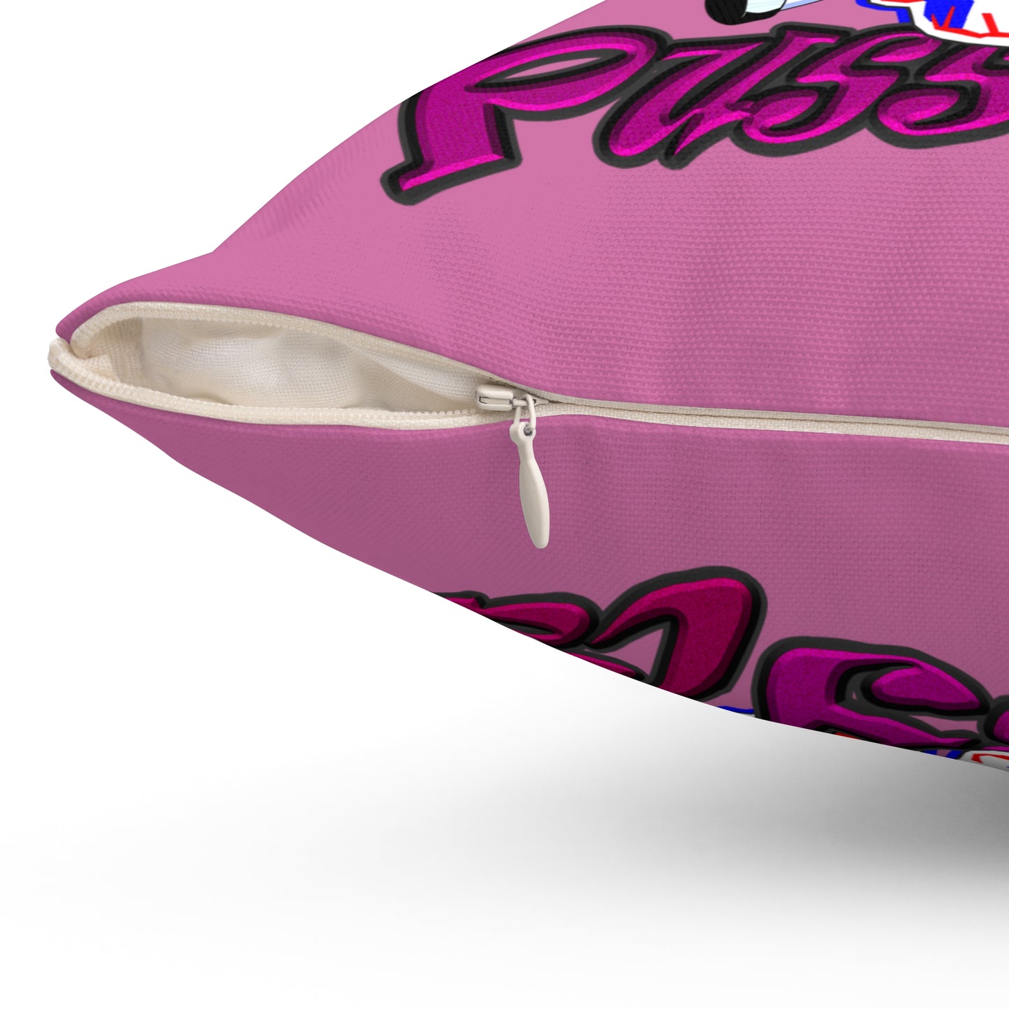 tag that - Spun Polyester Square Pillow - (light pink)