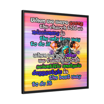 doggystyle - framed canvas art (color blur)