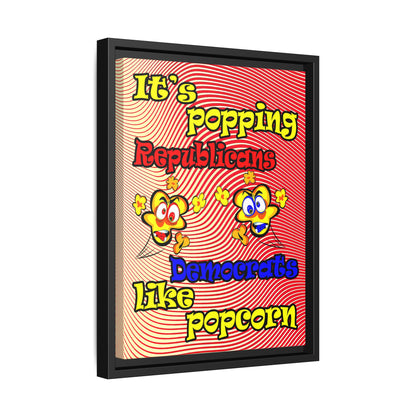 popping like popcorn - framed canvas art (yellow-orange wave)