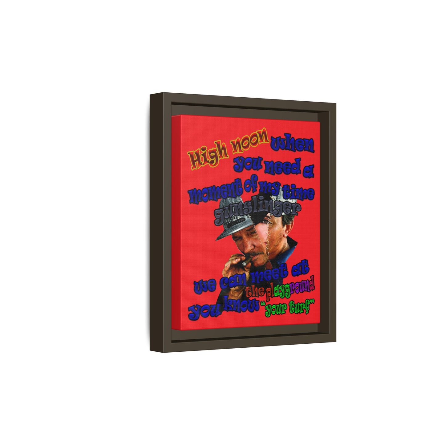 high noon - framed canvas art (red)