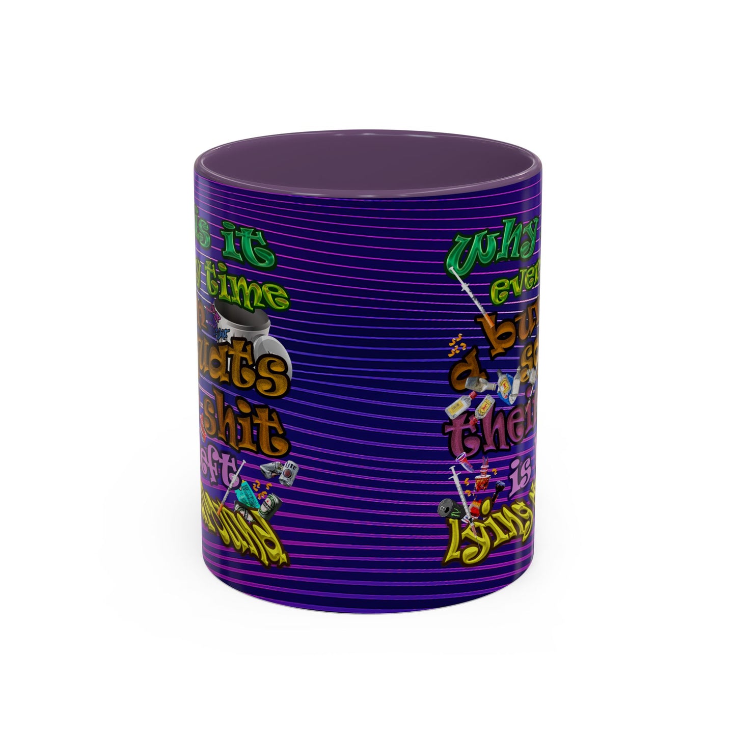 the bum's shit - Accent Mug (purple wave)
