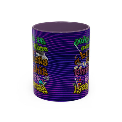 the bum's shit - Accent Mug (purple wave)