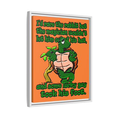 turtle race - framed canvas art (crusta)