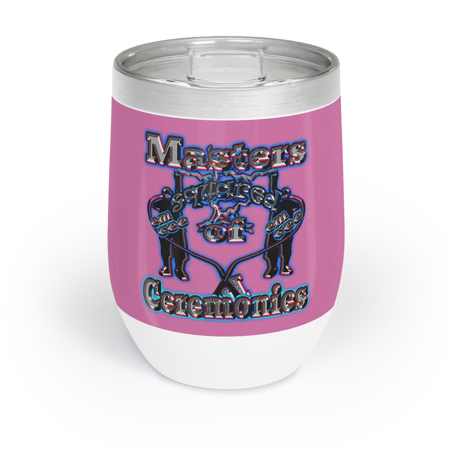 em cee squared - Chill Wine Tumbler (light pink)