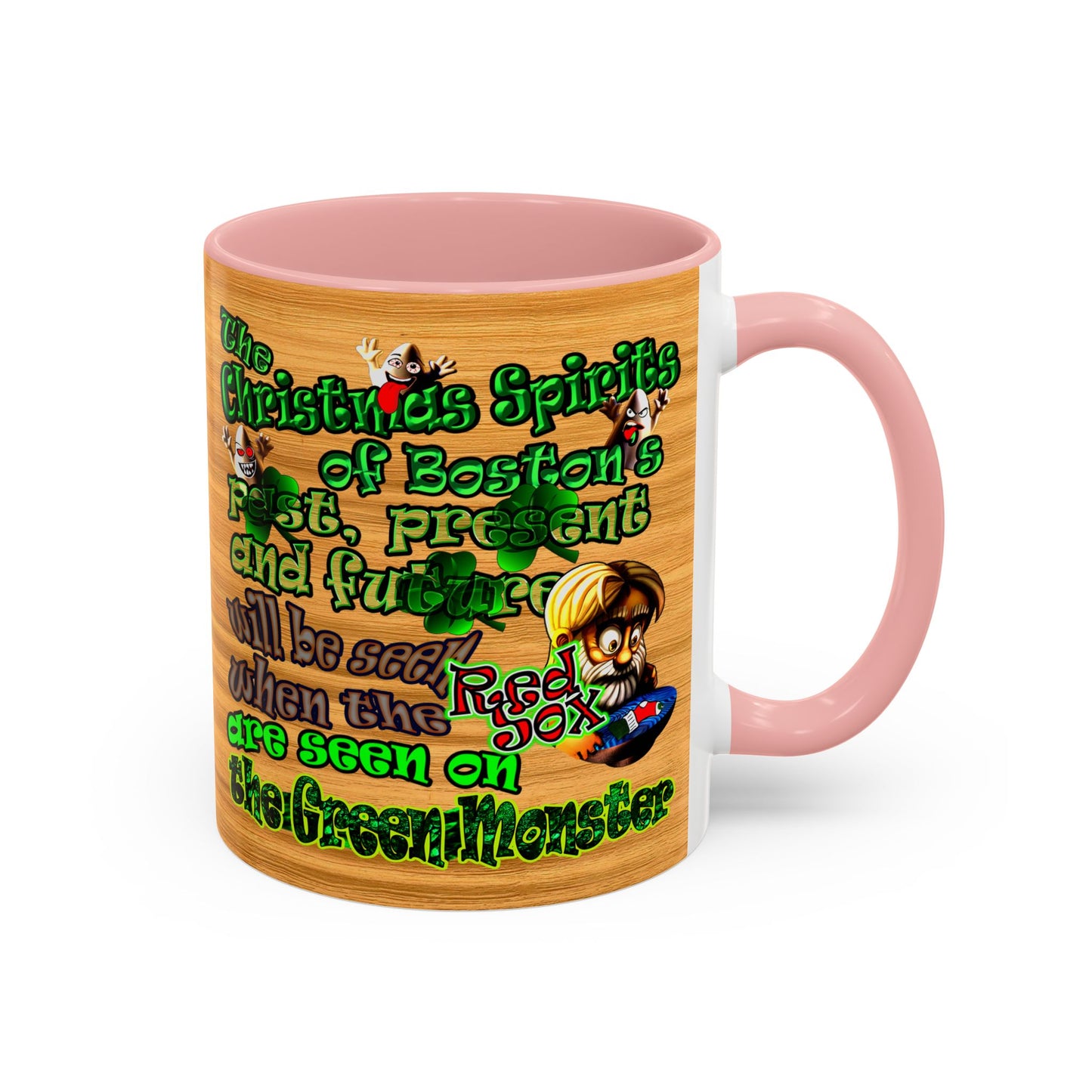 christmas spirits of boston - Accent Mug (butterscotch wood finish)