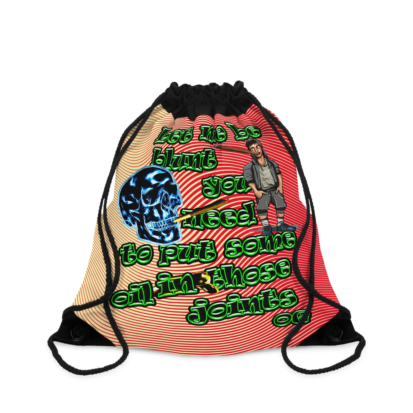 og - Drawstring Bag (yellow-orange wave)