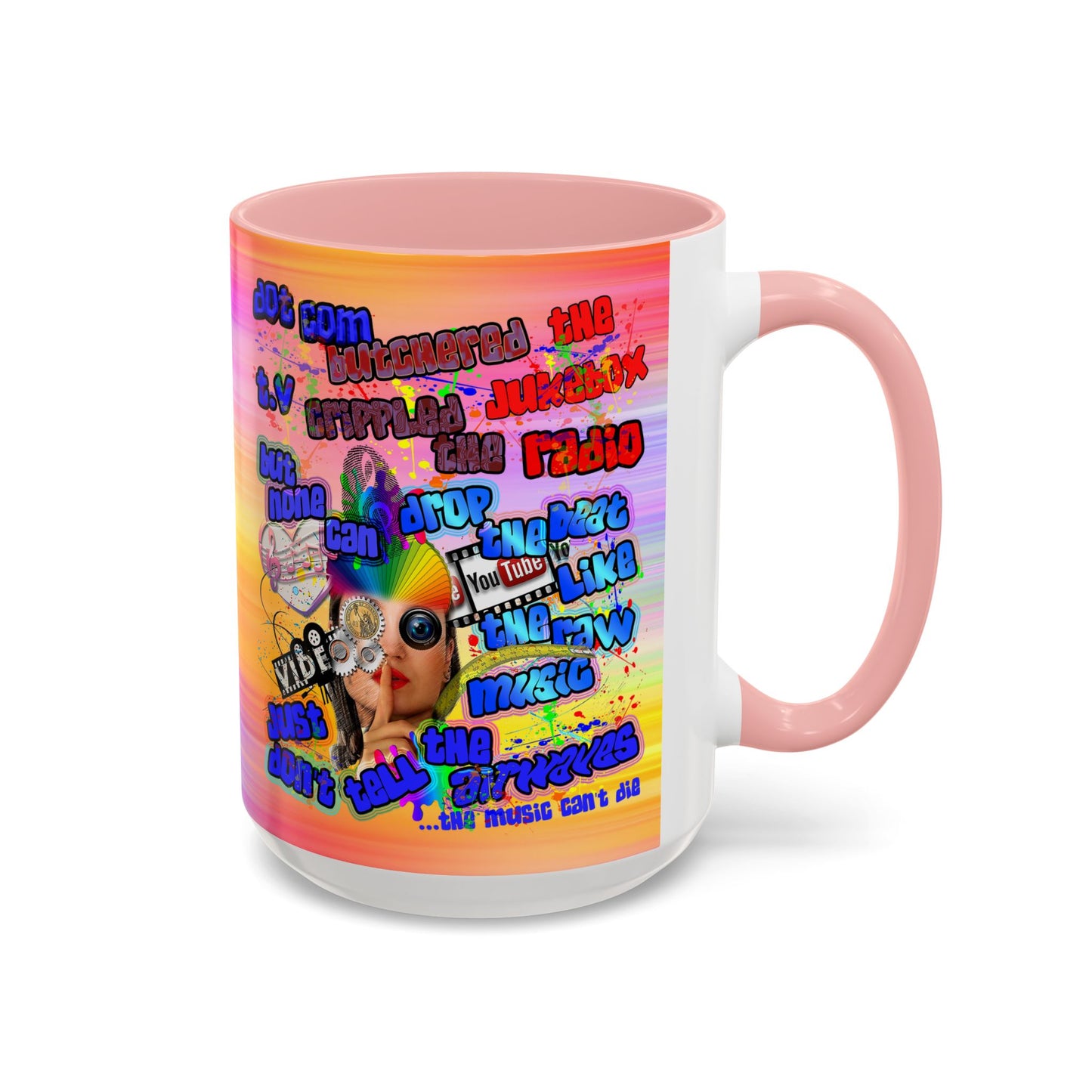 drop the beat - Accent Mug (color blur)