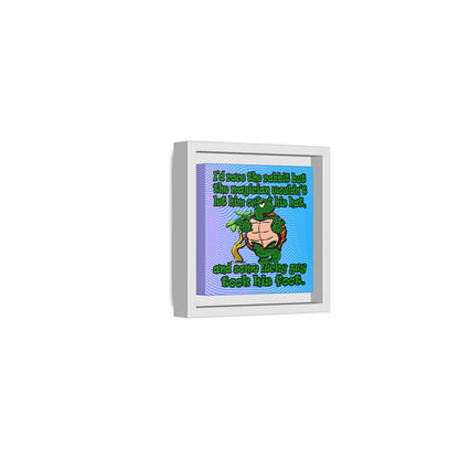 turtle race - framed canvas art (light blue-purple wave)