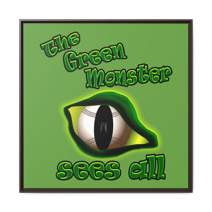 green monster - framed canvas art (green)