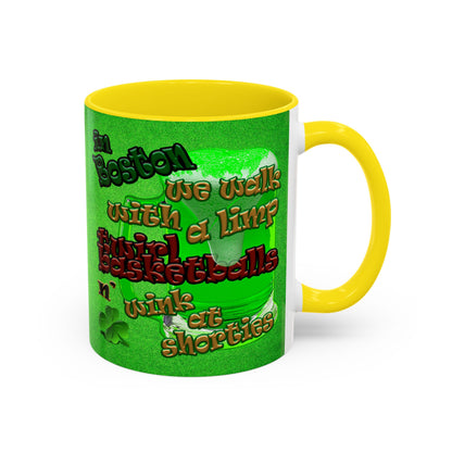 celtics logo - Accent Mug (green turf)