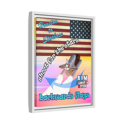 shoot for the stars - framed canvas art (color blur)