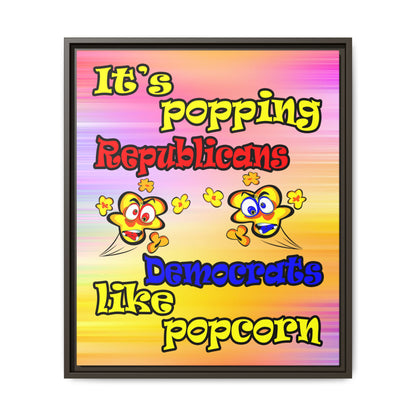 popping like popcorn - framed canvas art (color blur)