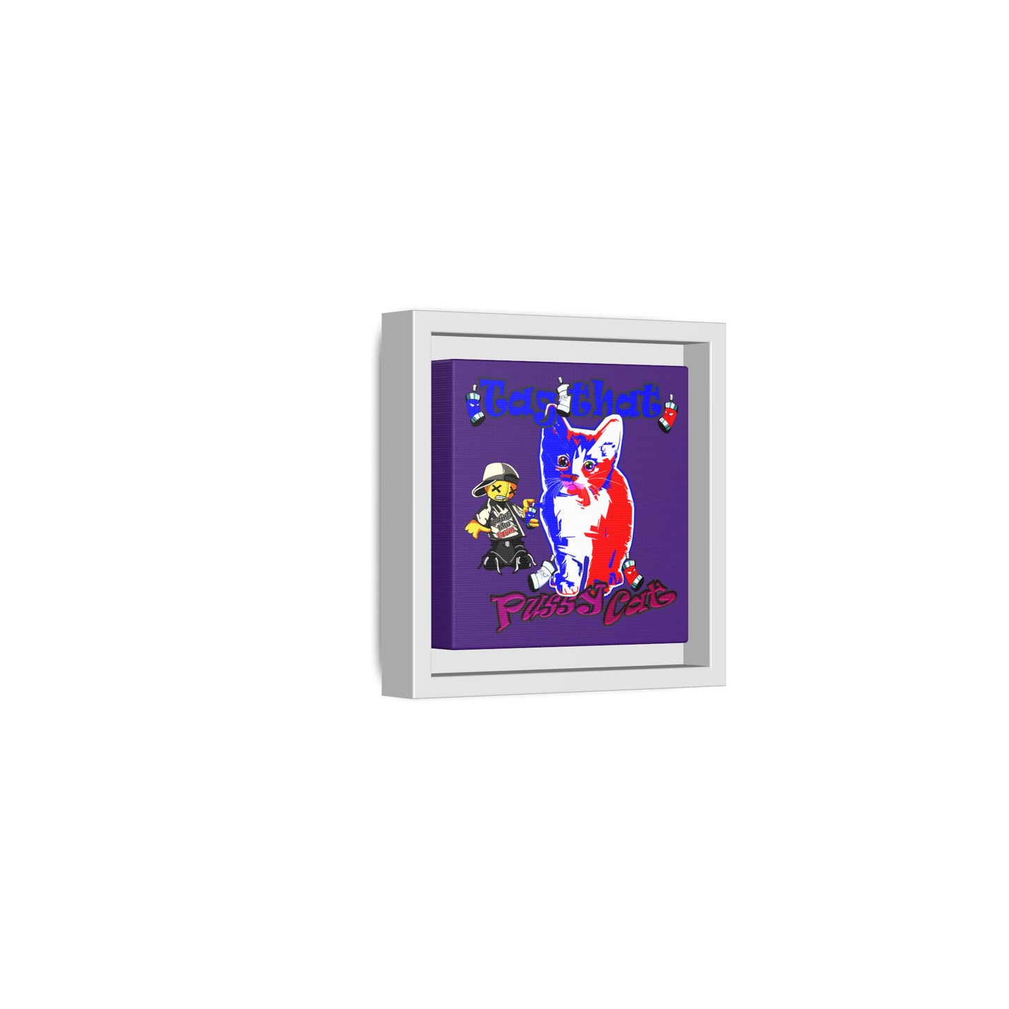tag that - framed canvas art (purple)