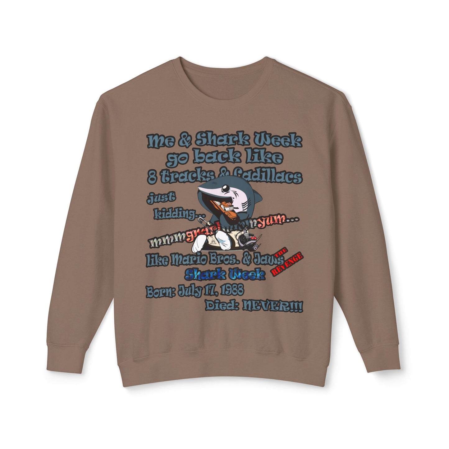 shark week - Unisex Lightweight Crewneck Sweatshirt