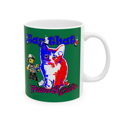 tag that - White Mug (dark green)