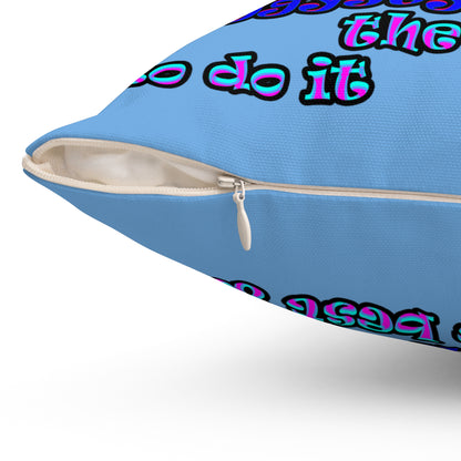 doggystyle - Spun Polyester Square Pillow - (light blue)