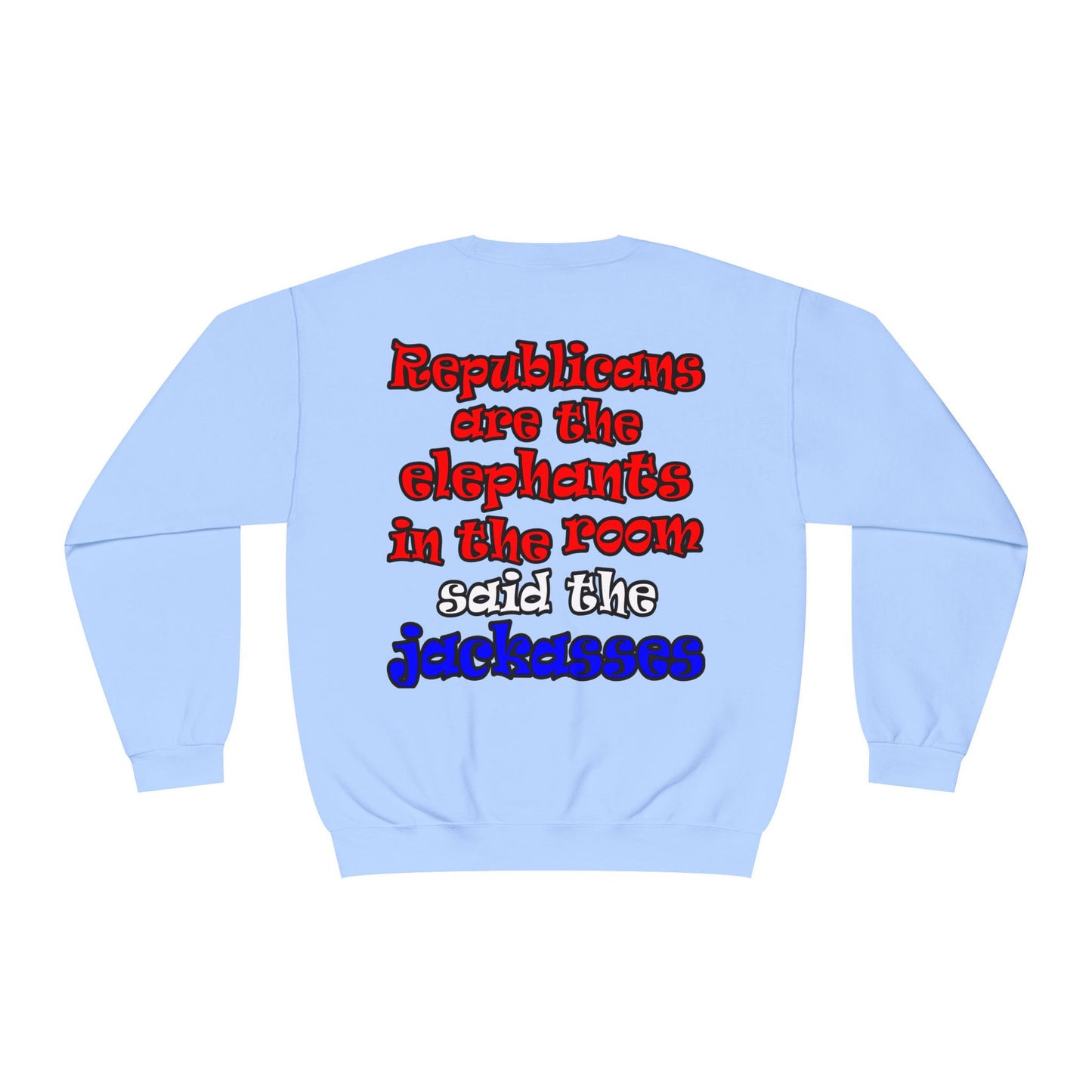 donkeys and elephants - Unisex NuBlend® Crewneck Sweatshirt