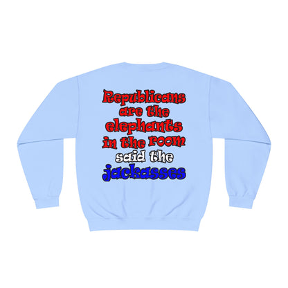 donkeys and elephants - Unisex NuBlend® Crewneck Sweatshirt