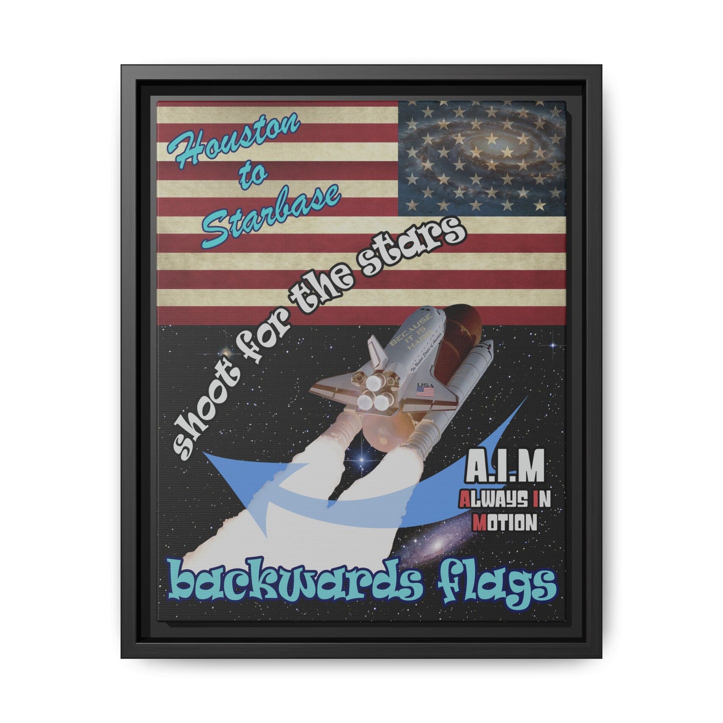 shoot for the stars - framed canvas art
