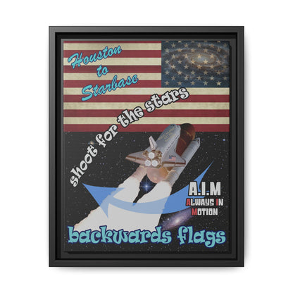 shoot for the stars - framed canvas art