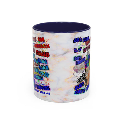 drop the beat - Accent Mug (white marble)