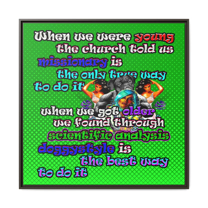 doggystyle - framed canvas art (logo green)
